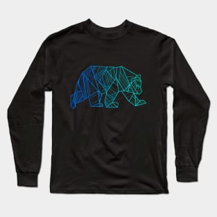 Geometric Bear Shirt Camping and Hiking  Wilderness Long Sleeve T-Shirt